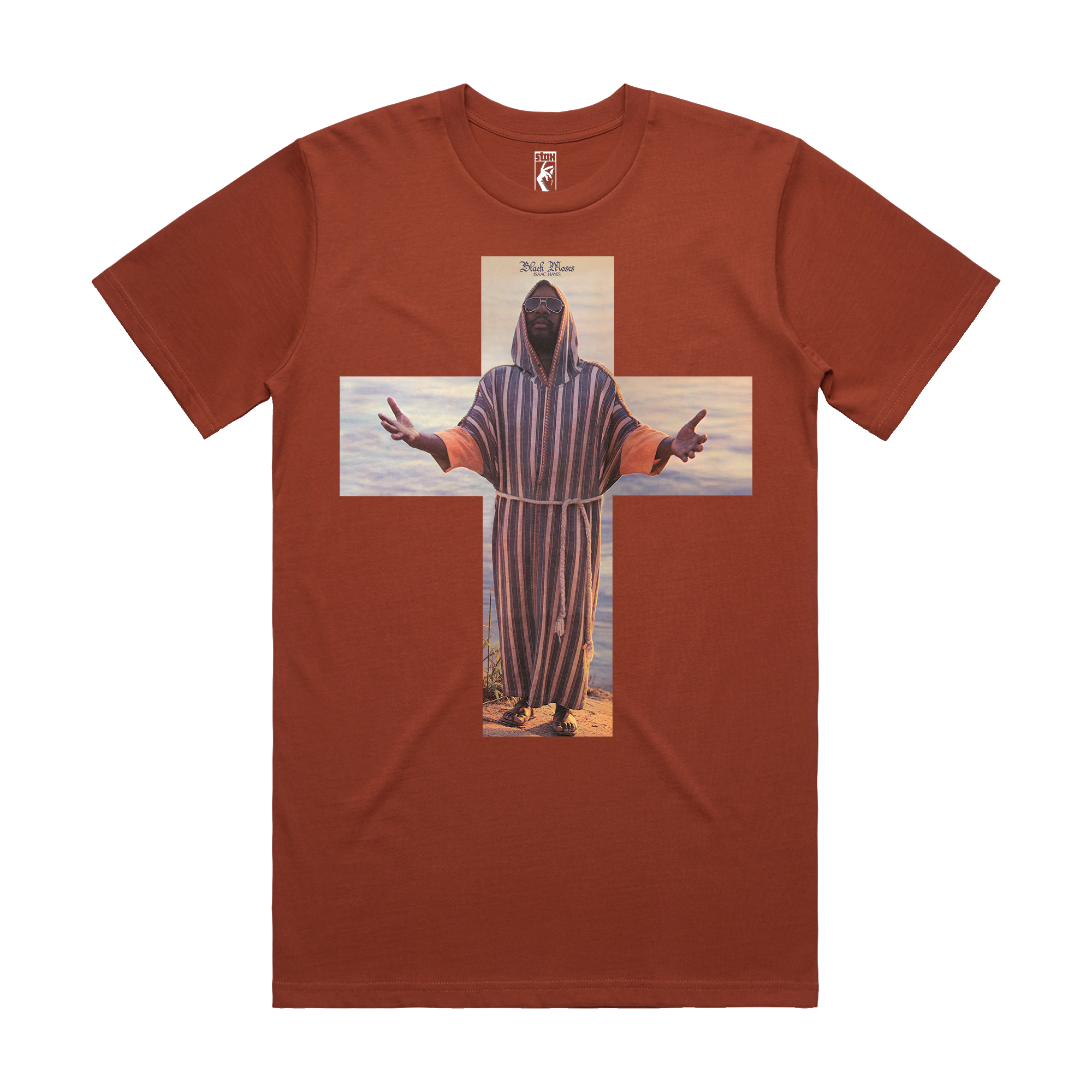 Isaac Hayes - Black Moses T-Shirt (Rust) - Stax Records